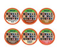Double Donut Coffee Decaf Flavored Coffee Single Serve Cups For Keurig K Cup Brewer Variety Pack Sampler (24 count)