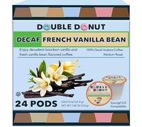 Double Donut Coffee Decaf Vanilla Bean Flavored Coffee Single Serve Cups For Keurig K Cup Brewer (24 count)
