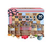 Double Donut Coffee Flavored Hot Chocolate Packets, Gourmet Hot Cocoa Mix Variety Pack 30 Count Includes Classic, White Chocolate, Choc Raspberry, Salted Caramel, French Vanilla & Peppermint