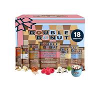 Double Donut Coffee Flavoured Hot Chocolate Pack of 18 - Includes Classic Chocolate Raspberry, Salted Caramel and Peppermint
