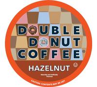 Double Donut Coffee Keurig K-Cup Pods, Hazelnut, Medium, 48 Pack, Compatible with Keurig 1.0 and 2.0 Brewers