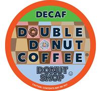 Double Donut Coffee Shop Decaffeinated Coffee Capsules, Medium Roasted Coffee, Decaffeinated Single Serving Capsules for Keurig K Cup Brewing Machines, 24 Pack (1 Piece)