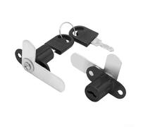 Double Door Lock 1619mm Zinc Alloy 7 Shaped Lock for Filing Cabinet and Mailbox Security with Stable Locking Mechanism and Long Lasting Durability (19mm Black)