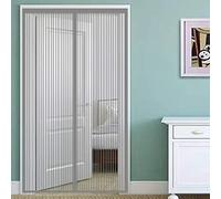 Double Door Magnetic Fly Screen, Extra Large Mosquito Screen Door, Auto Close Heavy Duty Fly Screen for Double Doors, Patio, Sliding Doors (Grey,95x200cm)