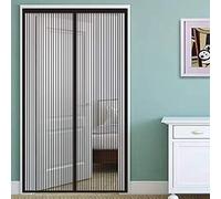 Double Door Magnetic Fly Screen, Extra Large Mosquito Screen Door, Auto Close Heavy Duty Fly Screen for Double Doors, Patio, Sliding Doors (Black,160x250cm)