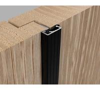 Double Door Seal Rebate Draught Proofing Weather excluder Internal or External (Black)