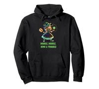 Double Double Dink Trouble Funny Witch Pickleball Halloween Pullover Hoodie