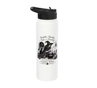 Double Double Toil and Trouble Fire Burn Cauldron Bubble Stainless Steel Insulated Water Bottle