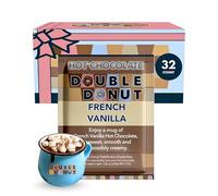 Double Doughnut French Vanilla Hot Chocolate Mix Packets Flavored French Vanilla Hot Coa Mix Pack of 32