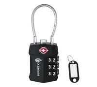 Double Dragon 1-Pack TSA Approved Suitcase Locks | Strong Shackle, Cut-Resistant Zinc Alloy, Lightweight 3-Digit Combination Travel Padlocks for Luggage, Bags & Backpacks