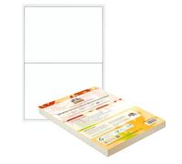 Double Dragon 100 Sheets Pack A4 Self-Adhesive Address Labels, 2 Per Sheet, 200 Labels, 199.6 x 143.5mm