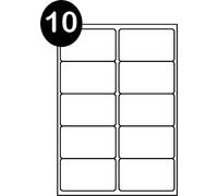 Double Dragon, 100 Sheets Pack A4 Self Adhesive Address Labels Sticker Paper, 10 Label Per Sheet, 99.1 x 57mm, 1000 Labels. for Laser Printing, Inkjet Printing, Pen/Pencil/Marker Hand Writing