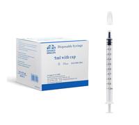 Double Dragon 100Pcs 1ml Plastic Colostrum Syringes with Caps | No-Needle Syringes for Liquid Measuring, Lab Work, Pet & Plant Feeding, Glue Application