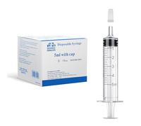 Double Dragon 100Pcs 5ml Disposable Plastic Colostrum Syringes with Caps | No-Needle Liquid Measuring Syringes with Comfortable Grip for Lab Work, Pet & Plant Feeding, Crafting & Glue Application