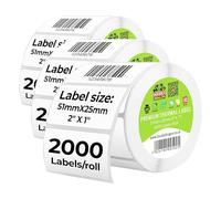 Double Dragon, 2,000 Direct Thermal Labels, 51mm x 25mm | Premium Coated, Self-Adhesive Stickers | Compatible with Zebra, MUNBYN, Toshiba, Citizen, Eltron Printers (Pack of 3)