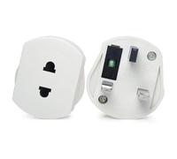 Double Dragon 2-Pin to 3-Pin UK Plug Adapter | For Electric Shavers, Toothbrushes, Razors & Epilators | Heavy Duty Converter Adaptor with 1A Fuse | With Safety Shutters, ROHS Certified