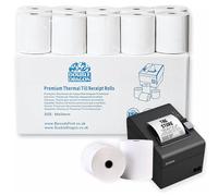 Double Dragon, 20 Rolls, 80x50mm Thermal Paper Rolls | Premium BPA-Free Receipt Paper for POS, EPOS, Cash Registers | Compatible with Epson 80mm, Square, Star Micronics TSP100/TSP143 Receipt Printers