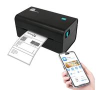 Double Dragon 4” Direct Thermal Label Printer, 203 DPI, USB/Bluetooth/Wi-Fi, For Windows, Mac (USB), Android & iOS, Ink-Free, 4x6 Thermal Shipping Label Printer for Amazon, eBay, Royal Mail, UPS, DPD
