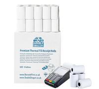Double Dragon, 57 x 40 mm Premium Thermal Paper Till Receipt Roll for PDQ Credit Card Machine, POS, EPOS [Pack of 200]