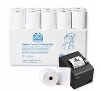 Double Dragon, 80 x 80 mm Premium Thermal Paper Till Receipt Roll for EPOS Printer, POS Terminal, Cash Register [Pack of 20]