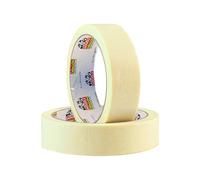 Double Dragon All Purpose Masking Tape, 50m Long, 24mm Wide (2 Rolls) | Beige Decorators Tape for Indoor Painting, DIY, Crafts & Home Projects | Easy-Tear Paper Tape for Walls, Art, School, Office Use