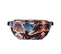 Double Dragon Battle Large Fanny Pack,Gifts for Enjoy Sports Festival Workout Traveling Running Casual