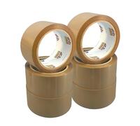 Double Dragon Brown Packing Tape - 48mm x 66m (6 Rolls) | Heavy-Duty Parcel Packaging Tape for Box Sealing | Ideal for Packing, Moving, Shipping, Storage & eCommerce Packaging | Carton & Postal Use