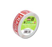 Double Dragon Fragile 1" x 3" Inch (25mm x 76mm), Handle with Red Warning Label, Fragile Label for Packing Boxes, Strong Adhesive Sticker (500 Labels)