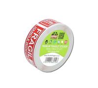 Double Dragon Fragile Stickers, 500 Labels, 1" x 3" (25mm x 76mm), Red Warning Labels for Shipping and Packaging