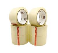 Double Dragon Heavy-Duty Clear Packaging Tape - 48mm wide, 66m long (6 Rolls) | Parcel Cellotape | Secure Sticky Sealing Tape for Parcel Boxes, Moving Boxes, Large Postal Bags & long-term storage