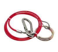Double Dragon heavy duty trailer caravan breakaway break away cable, durable, Williams caravan horsebox boat plant coupling safety cable, burst ring, 1M stainless steel cable, pull-off force ≥ 400kg