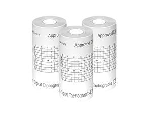 Double Dragon HGV Digital Tachograph Rolls: 57mm x 8m, 8mm Centre, EU Approved, EC 1791/2006, 3 Rolls