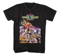 Double Dragon II Technos Video Game The Revenge Fighters Men's T Shirt Black