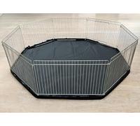 Double Dragon Mini Playpen Cage With Waterproof Floor Mat | 83.5x83.5x23Cm | Portable Octagonal Cage For Guinea Pigs, Hamsters & Other Small Pets | Cage With a Hinged Door & Latch | Easy to Assemble