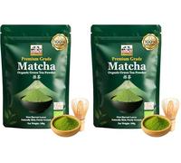 Double Dragon Organic Matcha Green Tea Powder 100g - Premium Ceremonial Grade Japanese Stone-Ground Matcha Powder | Antioxidant Rich Matcha Tea for Lattes, Smoothies & Baking | Vegan and Gluten-Free