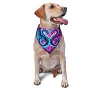 Double Dragon Pattern Printed Graphic Pet Triangle Scarf For Dogs & Cats, Adjustable Cute Pet Bandana For & Photo Shoots
