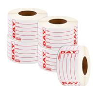 Double Dragon Premium Freezer Labels, 2500 Count (5 Rolls), 2" x 3" (49 x 75mm), Waterproof & Writable Stickers with Strong Adhesive for Food Containers, Baby Pots, Jars & Meal Prep, Secure in Freezer