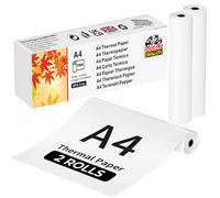 Double Dragon Thermal Printer Paper - 2 Rolls (210mm x 6.5m) | Compatible with Phomem