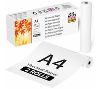 Double Dragon Thermal Printer Paper - 2 Rolls (210mm x 6.5m) | Compatible with Phomemo M832/M833/M834, Munbyn ITP01/ITP04/A40, Peripage, Brother, Vretti & Other Thermal Printers