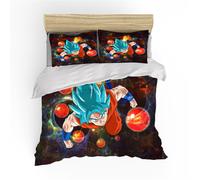 (Double) Dragonball Goku Duvet Quilt Cover Set Single Double King Super King BedROOM GFFT