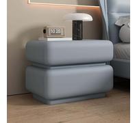 Double Drawer Nightstand - PU Leather Bedside Table for Bedroom, Solid Wood Frame, Modern Design with Ample Storage, Stylish and Functional Furniture Solution