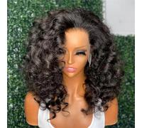 Double Drawn 250% Density Wear And Go Glueless Wig Loose Deep Wave 13X4 Lace Transparent Lace Frontal Human Hair Wigs 180% 8inches
