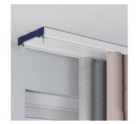 Double Drop Ceiling Curtain Track - Silent Sliding Aluminum Rail for Drapes and Room Dividers - Easy Installation - Perfect for Home and Office Use