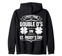 Double D's St. Paddy's Day Funny Irish Shamrock Humor Zip Hoodie
