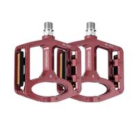 Double DU Bicycle Pedal Ultra-Light Aluminum Alloy Bearing Pedal Waterproof Widened Nail Pedal for Night Riding Bicycle Accessories