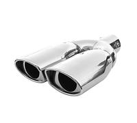 Double Dual Twin Exhaust Tip Trim Car End Pipe Tail Sport Muffler Stainless Steel Chrome Universal