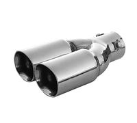 Double Dual Twin Exhaust Tip Trim Car End Pipe Tail Sport Muffler Stainless Steel Chrome Universal