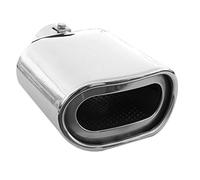 Double Dual Twin Exhaust Tip Trim Car End Pipe Tail Sport Muffler Stainless Steel Chrome Universal