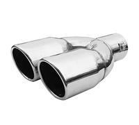 Double Dual Twin Exhaust Tip Trim Car End Pipe Tail Sport Muffler Stainless Steel Chrome Universal