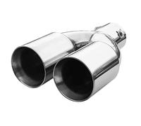 Double Dual Twin Exhaust Tip Trim Car End Pipe Tail Sport Muffler Stainless Steel Chrome Universal
